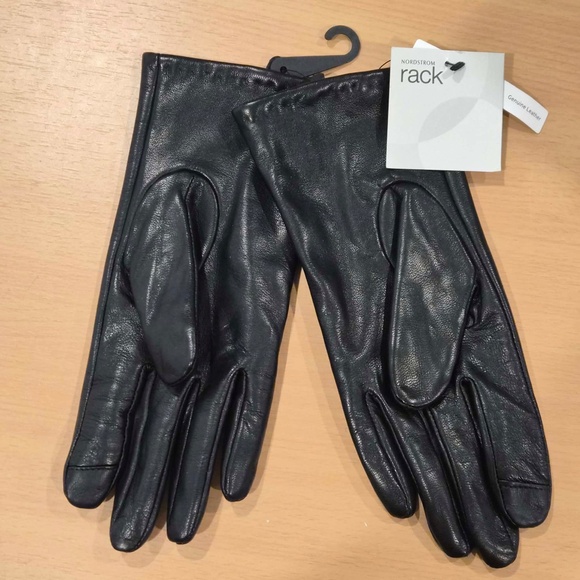 Nordstrom NWT Fall & Winter Classy Timeless Downtown 100% Lined Leather Gloves L - Picture 2 of 5